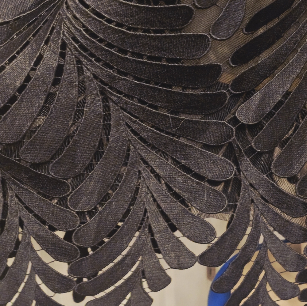BHLDN Black Leaf Pattern Dress - Picture 9 of 16